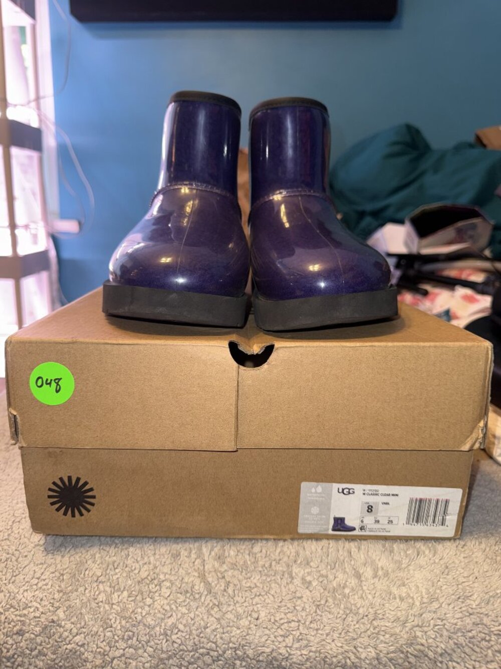 UGG Classic Clear Mini Purple Women's 8 1113190-VNBL With Box